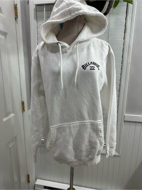 Billabong White Women's Hooded Pullover Sweatshirt